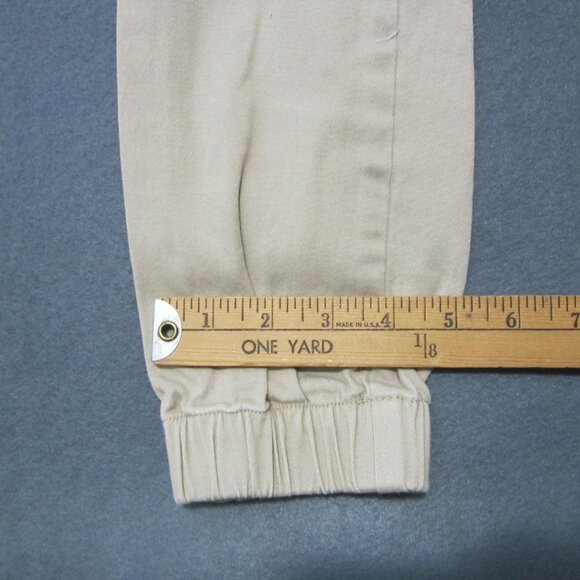 Zanerobe Jogger Pants Mens Size 27 Khaki Drawstring Elastic Waist Flat Front - Picture 6 of 11